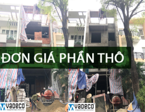 Đơn giá thi công xây dựng phần thô năm 2022